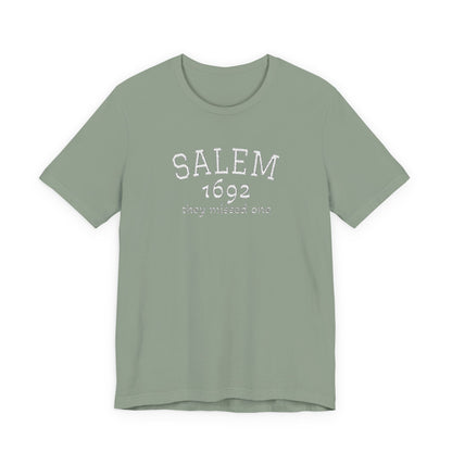 Salem 1692 Embroidered Shirt, They Missed One Witch T-Shirt, Vintage Halloween Tee
