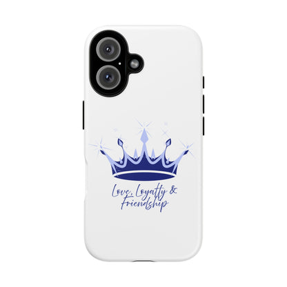 Phone Case, Navy & Silver Crown - Love, Loyalty & Friendship