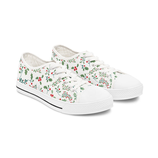 Christmas Holly Women's Low Top Sneakers