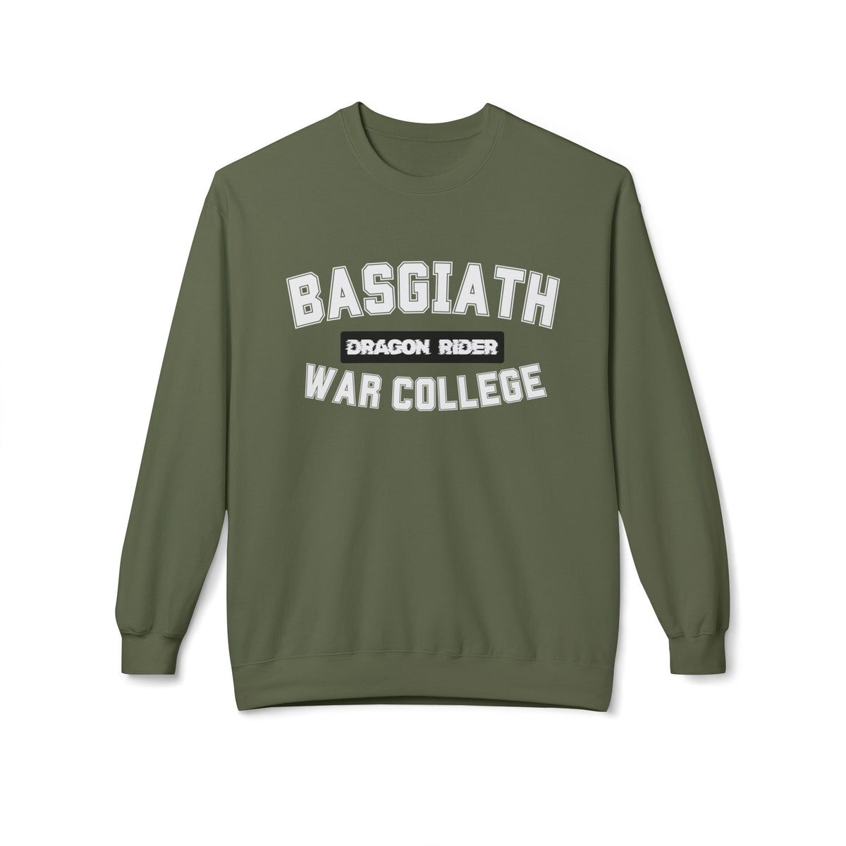 Dragon Rider War College Wingleader Crewneck Sweatshirt Print on Front and Back