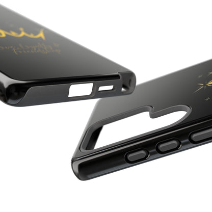 Phone Case, Black & Gold Crown - Love, Loyalty & Friendship