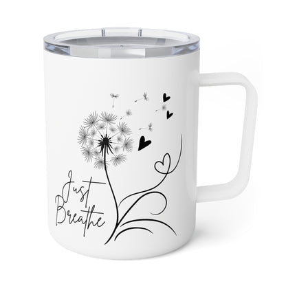 Just Breathe Insulated Coffee Mug, 10oz