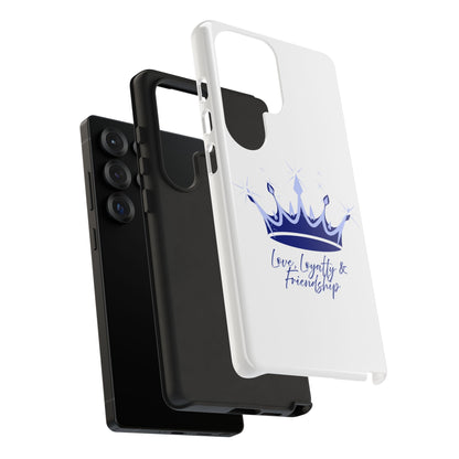 Phone Case, Navy & Silver Crown - Love, Loyalty & Friendship