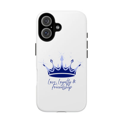 Phone Case, Navy & Silver Crown - Love, Loyalty & Friendship