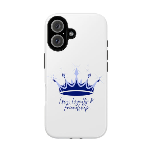Phone Case, Navy & Silver Crown - Love, Loyalty & Friendship