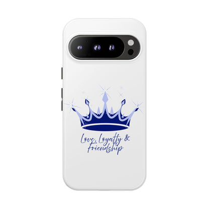 Phone Case, Navy & Silver Crown - Love, Loyalty & Friendship