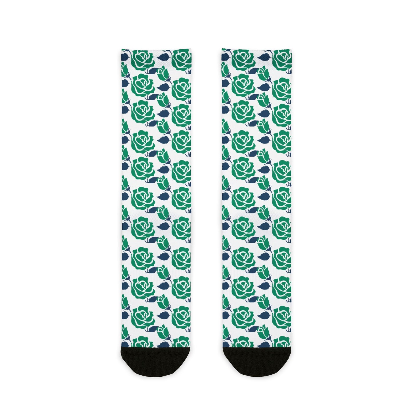 Crew Socks - White Floral Patterned | Fun Fashion Accessories