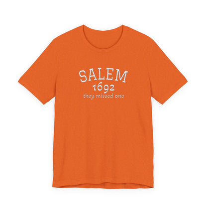 Salem 1692 Embroidered Shirt, They Missed One Witch T-Shirt, Vintage Halloween Tee