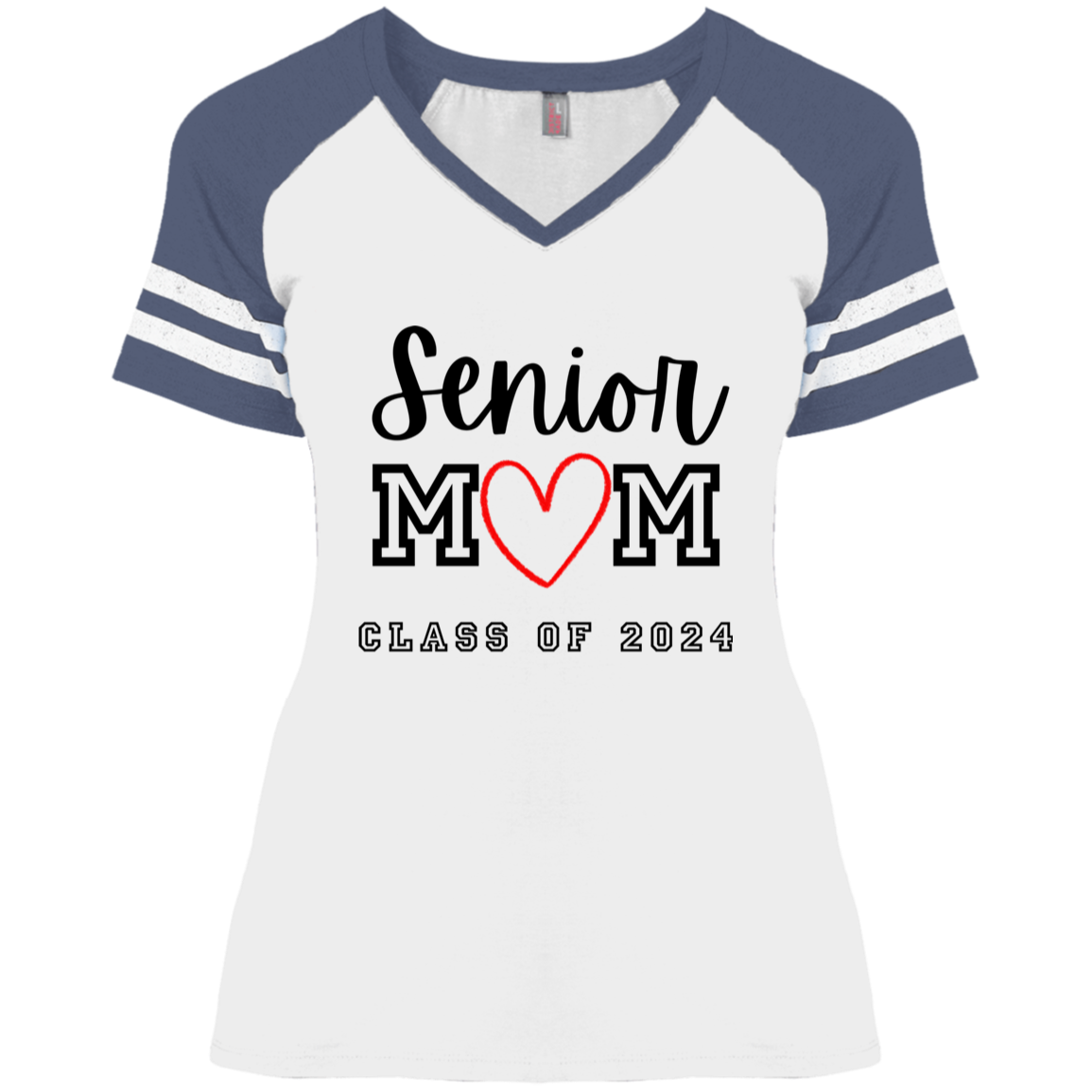 Senior Mom -  Ladies' Game V-Neck T-Shirt