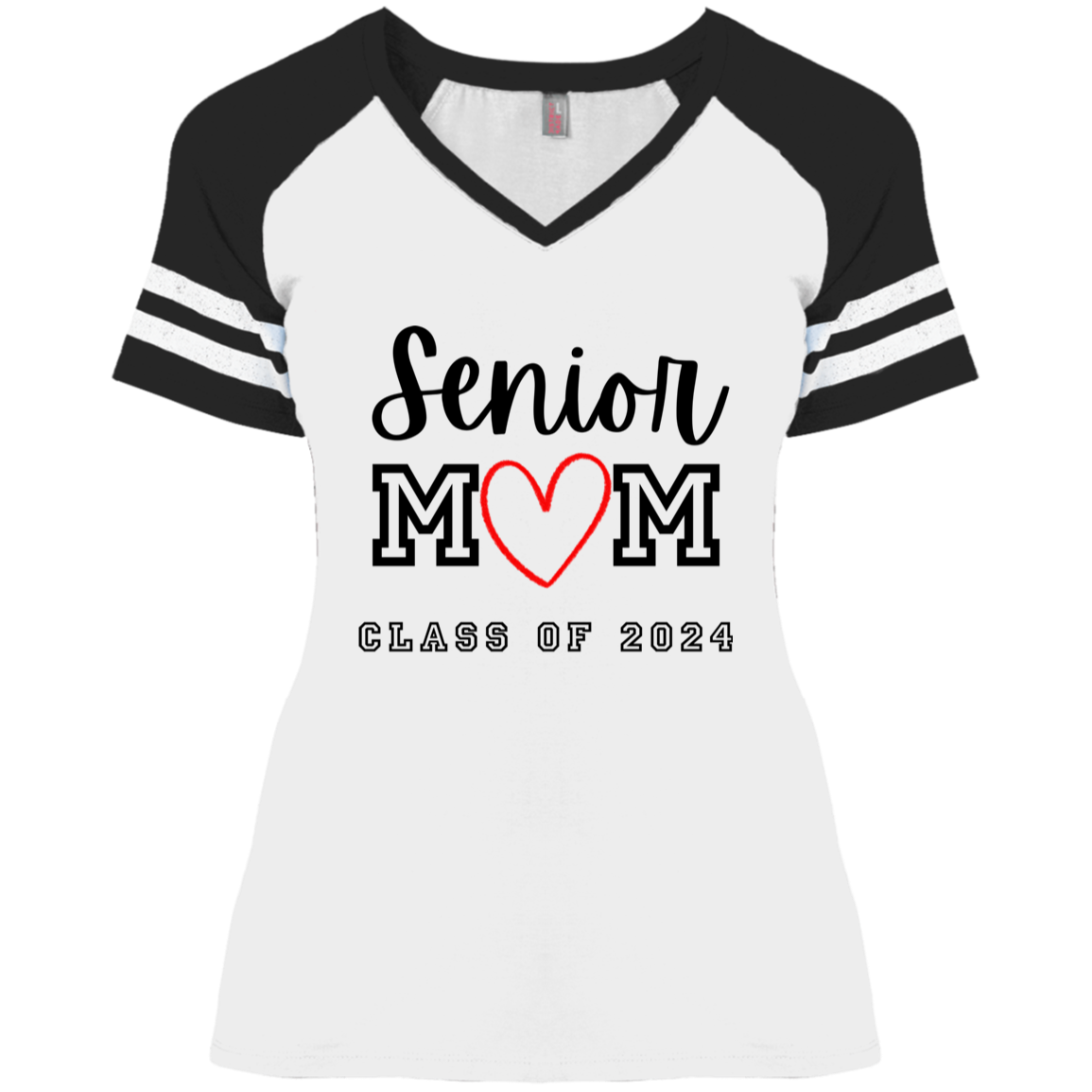 Senior Mom -  Ladies' Game V-Neck T-Shirt