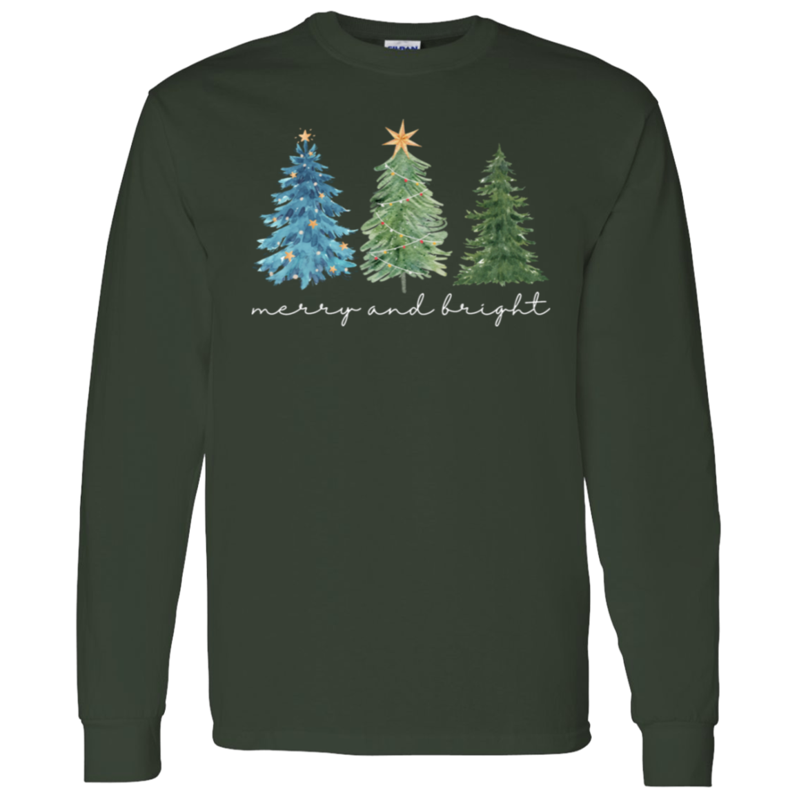 Merry & Bright Trees Long Sleeve