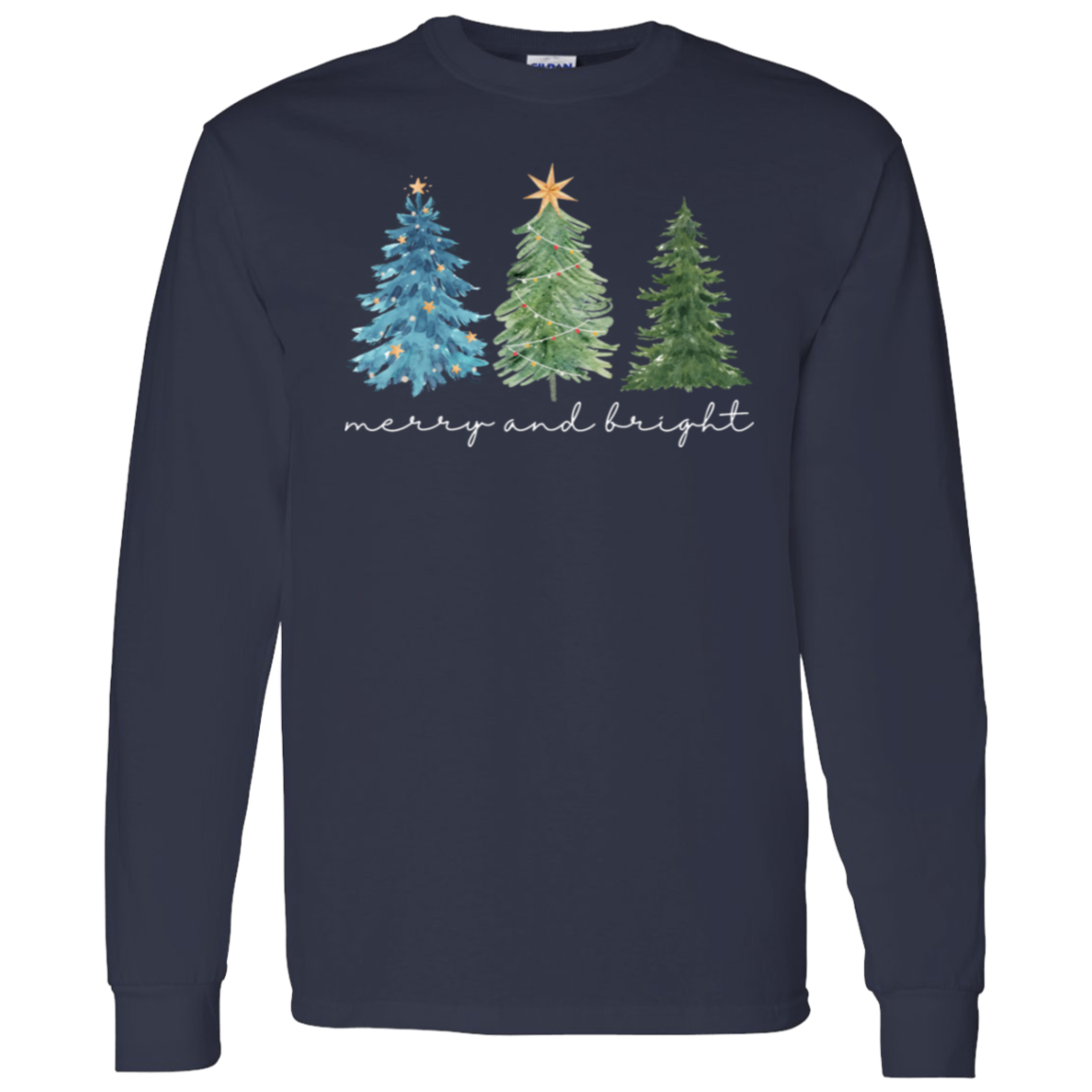 Merry & Bright Trees Long Sleeve