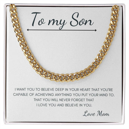 To My Son - Love Mom - Chain