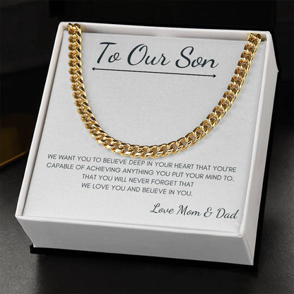 To Our Son - Love Mom & Dad - Chain