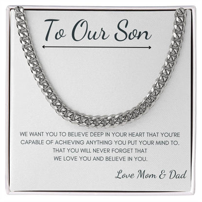 To Our Son - Love Mom & Dad - Chain