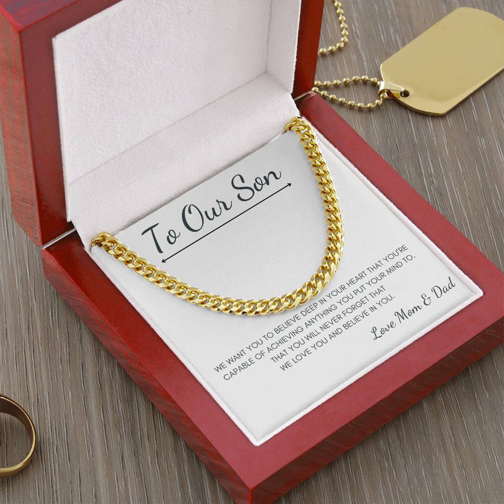 To Our Son - Love Mom & Dad - Chain