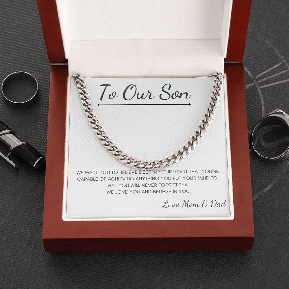 To Our Son - Love Mom & Dad - Chain