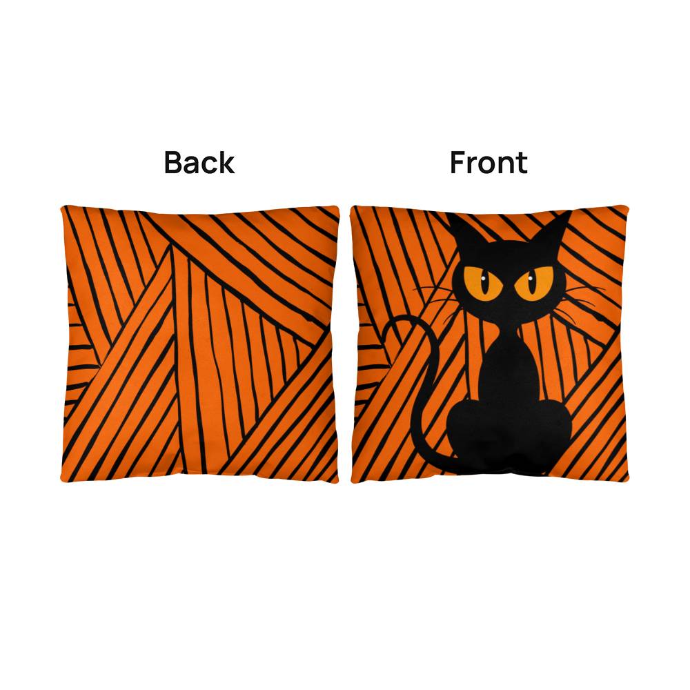 Black Cat Throw Pillow