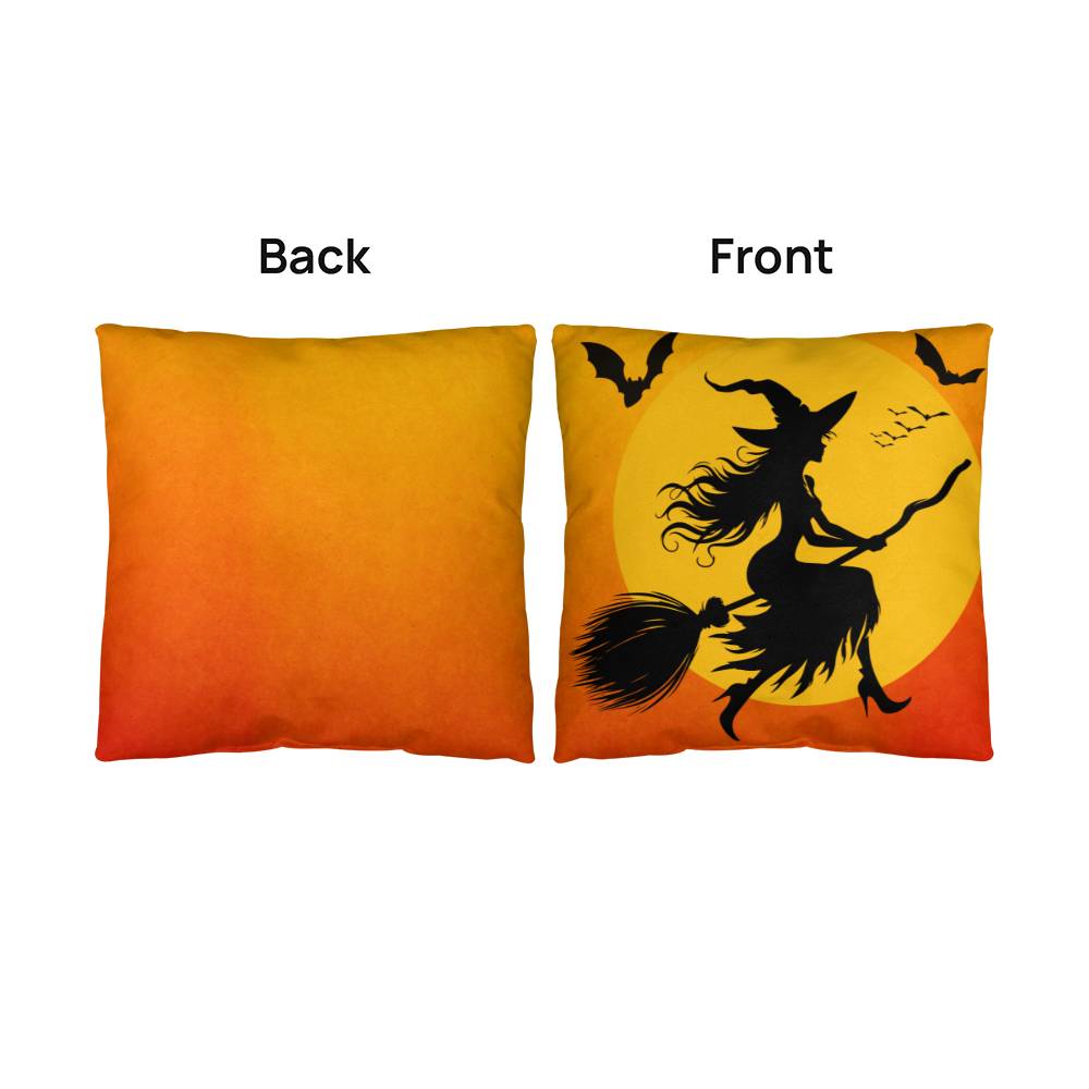 Witch Silhouette Throw Pillow