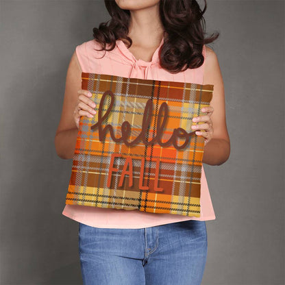 Hello Fall Throw Pillow