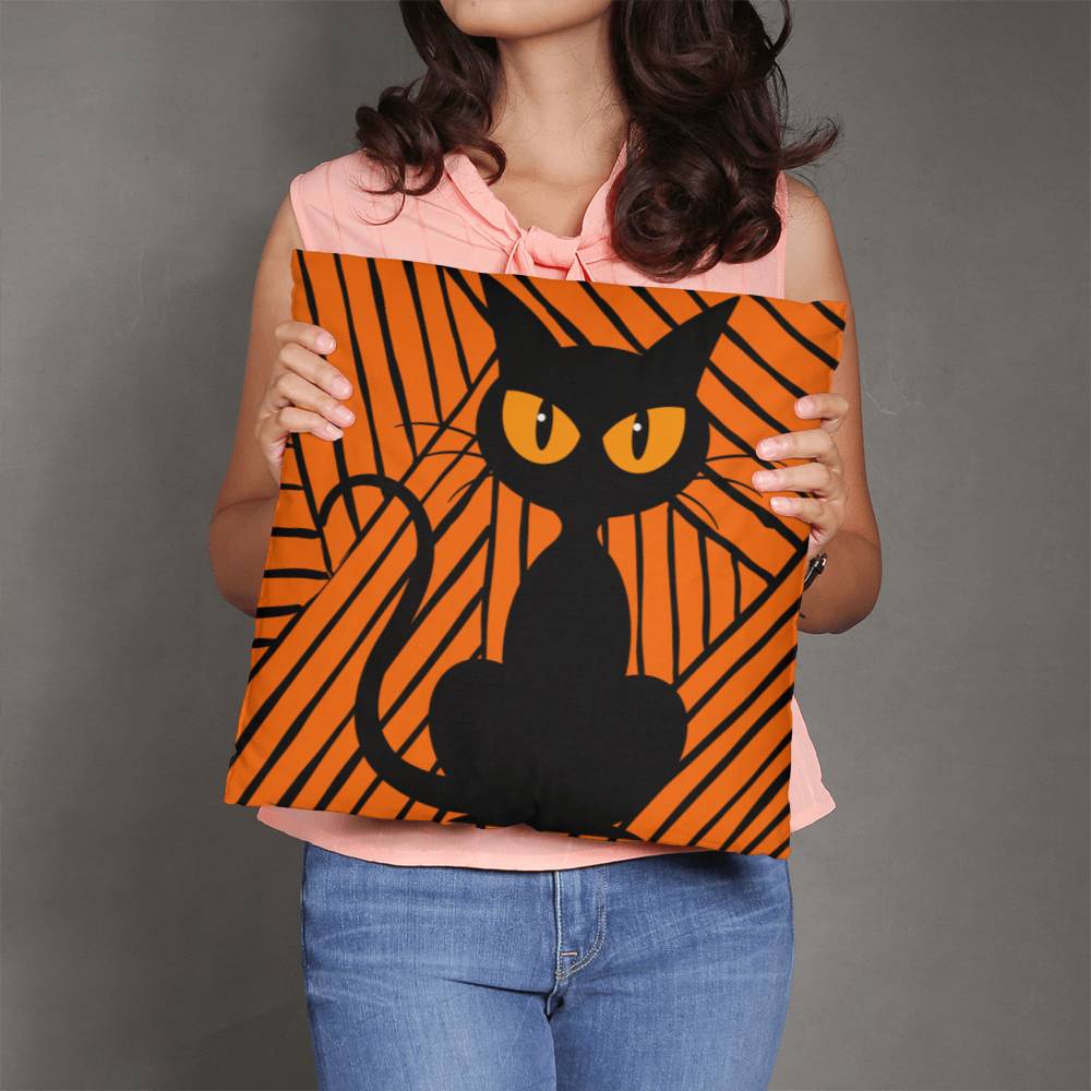 Black Cat Throw Pillow