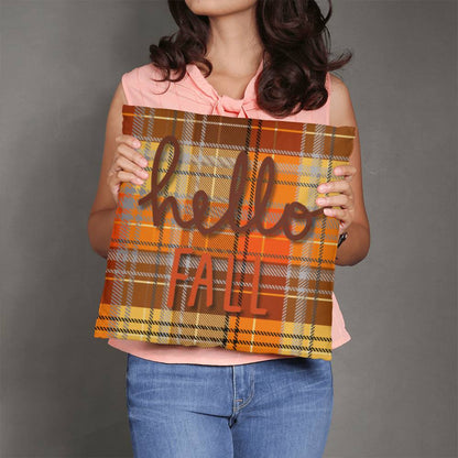 Hello Fall Throw Pillow