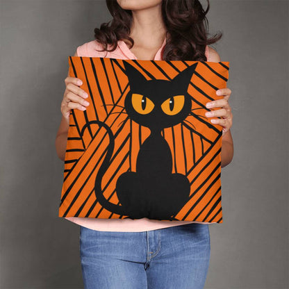 Black Cat Throw Pillow