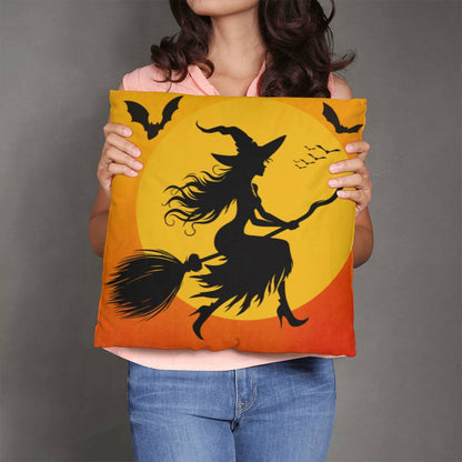 Witch Silhouette Throw Pillow