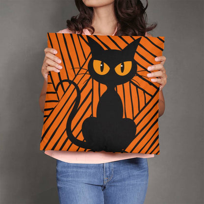 Black Cat Throw Pillow