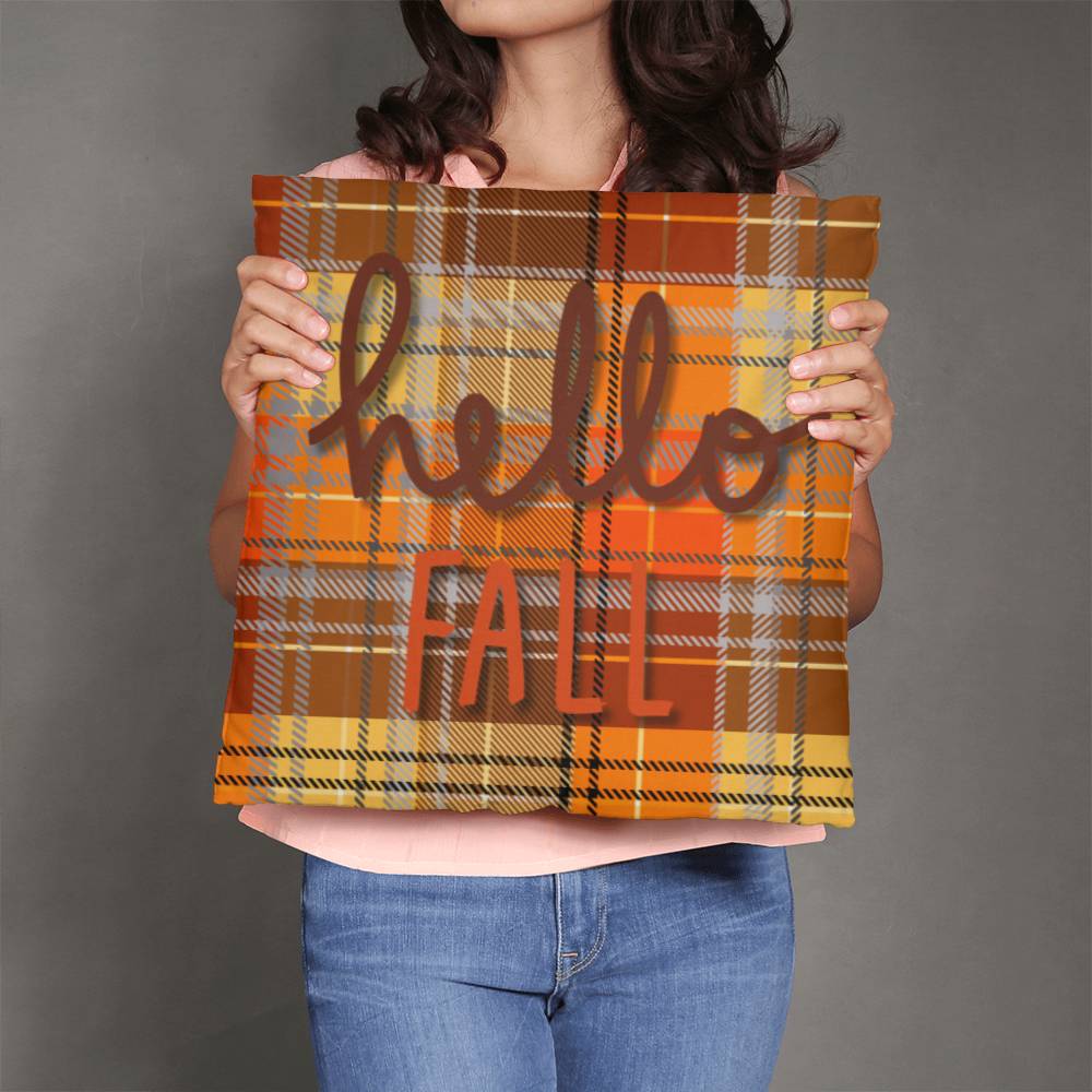 Hello Fall Throw Pillow