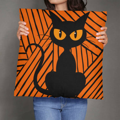 Black Cat Throw Pillow