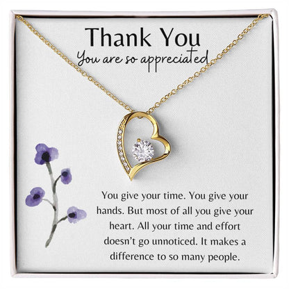 Thank you - You Give Your Heart Necklace