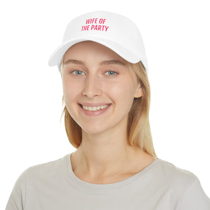 "Wife of the Party" Low Profile Baseball Cap for New Bride, Bride-to-Be, Just Married