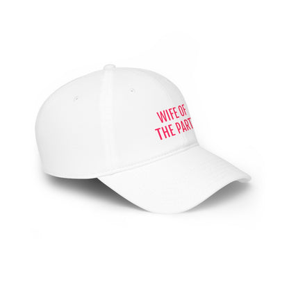 "Wife of the Party" Low Profile Baseball Cap for New Bride, Bride-to-Be, Just Married